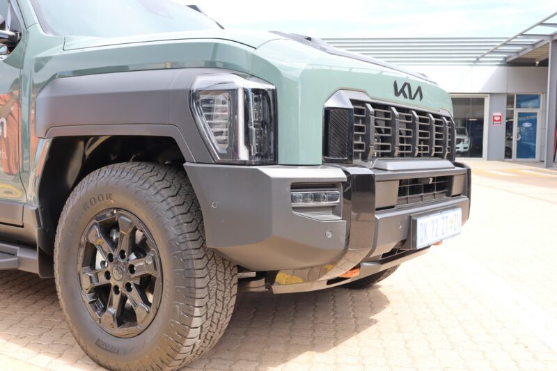 A close-up of the front of the Kia Tasman.