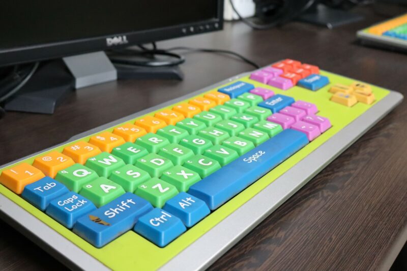 A personalised computer keyboard for visually impaired students.