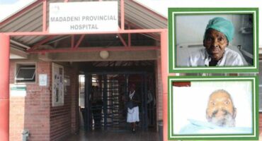 A photo of the entrance to the Madadeni Regional Hospital in Newcastle, KwaZulu-Natal.