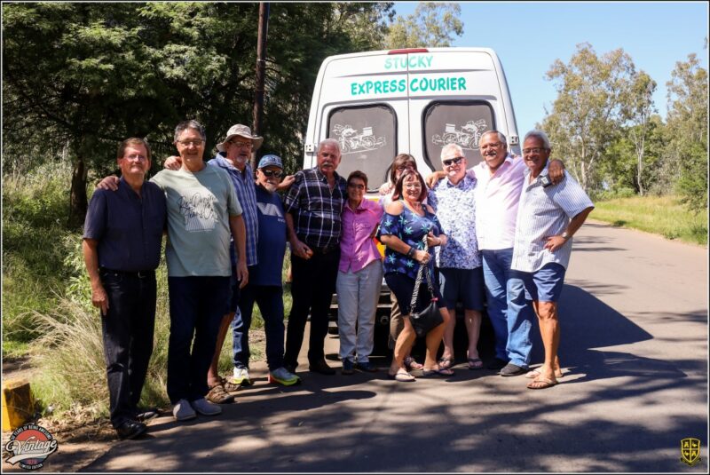 A group photo of Newcastle High School's Class of 1976 during their 50 year high school reunion.