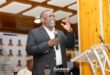 An image of Zululand District Municipality Mayor Michael Khumalo addressing residents during the final leg of the IDP and Budget Consultation Roadshow at Cecil Emmett Hall in AbaQulusi.