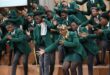 Image of Vryheid High School choir during a performance.