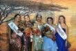 Image of learners dressed in evening wear after a beauty contest.