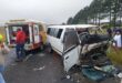 Image of taxi after head-on crash.