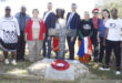 Image of VIPs from the French Embassy and local Dundee tourism authority officials around the Prince Imperial memorial.