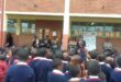 An image of pupils from Bhekuzulu Primary School. The school raised awareness on food safety after a learner found a white pill inside a packet of snacks.