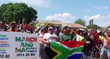 An image of the members of March and March organisation as they took it to the streets last week Friday calling for stronger action against undocumented immigrants.