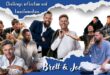 A collage of photos of Brett Shuttleworth and Joe van Niekerk with a bold blue and white frame with bold white text.