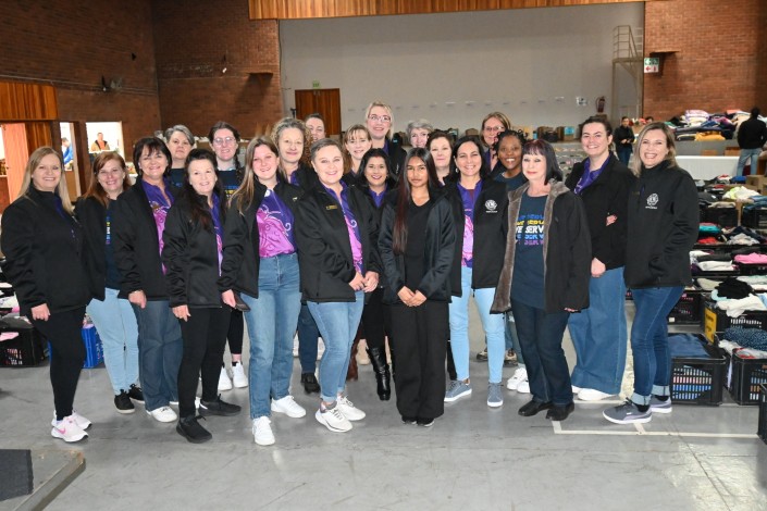 A group photo of the Newcastle Lions Club volunteers.