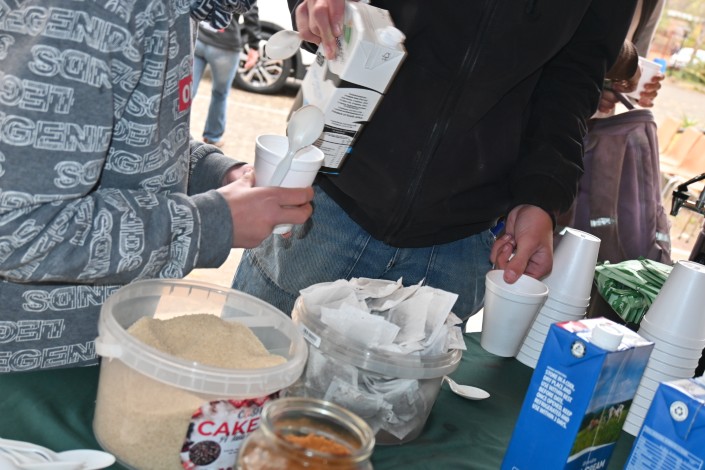 A photo taken of the less fortunate during the Newcastle Lions Warmer Winter Project.
