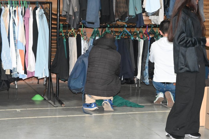 A photo taken of the less fortunate during the Newcastle Lions Warmer Winter Project.
