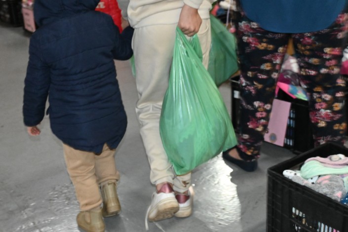 A photo taken of the less fortunate during the Newcastle Lions Warmer Winter Project.