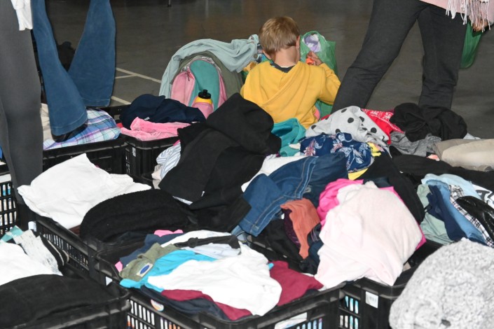 A photo taken of the less fortunate during the Newcastle Lions Warmer Winter Project.