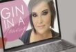 Image created especially for a blog of author's face on a laptop.