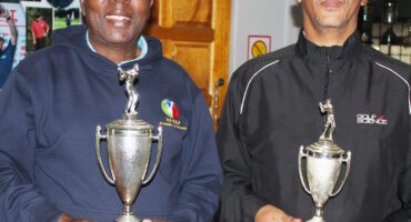Image of Dundee golf club's winners of the matchplay championships, A division, Jo Khumalo and Mark Nero (B Division).
