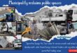 The Newcastle municipality is pictured during a sweep of Newcastle CBD, demolishing illegal structures. the photo is outlined with a bold blue banner with multiple text on it as well as three photos inside a box.
