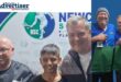 Two featured images of the Newcastle Squash Club players holding prizes.