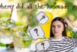 An image with a glass of lemonade in the background. in the forground is two glasses of lemonade as well as three questionmarks and a confused woman right in front of everything. Above in bold black writing is 'where did all the lemonade go?"