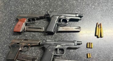 Image of firearms and ammunition confiscated by SAPS.