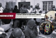 A collage of photos of drunk drivers being processed by RTI officials. the main background image is a black and white photo while two colour photos are pictured in bubbles in front of a red and white banner with bold black and white text on it.