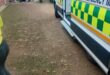 Image of EMRS vehicle outside a primary school to treat ill children.