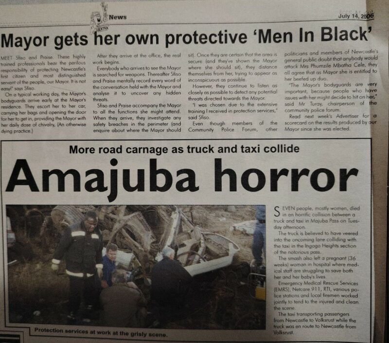 An old Newcastle Advertiser Newspaper Clipping.