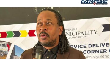 A photo taken of Newcastle Mayor, Xolani Dube during a community engagement session.