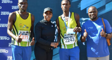An image of four people whom were at the Fortress Running Series that recently took place in Venda. This running series is set to take place in KZN, Vryheid for the first time this July.