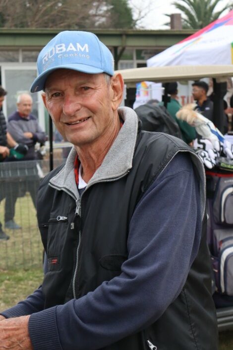 A single golfer is photgraphed at the Newcastle Golf Club.