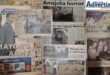 A collage of Newcastle Advertiser newspaper clippings from 20 years ago.
