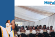 An image of Makhosi Phenyane holding a micro-phone, she is the founder and leader of Isbani seLakeside with young maidens who recently celebrated purity at Lakeside Hall.