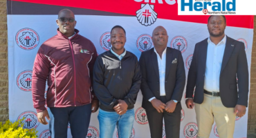 An image of four men who attended the 'Boys to Men' Imbizo held at Vryheid Methodist Church, the ceremony was held in Celebration of Mandela Day.