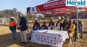 An image of AbaQulusi Local Municipality officials as they introduce contractors appointed to rehabilitate and resurface several roads in the Vryheid CBD.