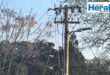 Image of cut cable on an electricity pole.