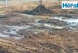 Image of water leaking through gravel.
