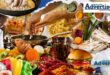 A featured image full of different foods and spices with Whats fro dinner written in biold white text.