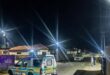Image of police van at night at the scene of a shooting in Glencoe.