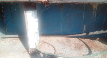 Image of where a pump was stolen from a borehole in Dannhauser.