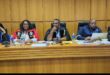 Image of Umzinyathi Mayor Mchunu and Councillors at the budget meeting in official robes.