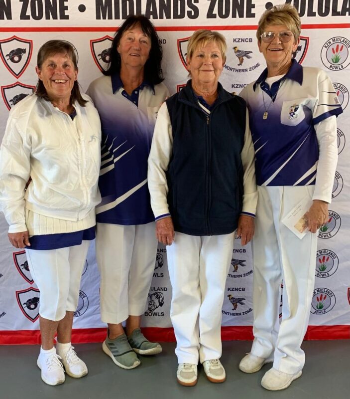A group of bowlers are photographed during the Northern Zone Pairs Competition.