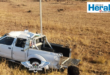 Image of overturned bakkie.