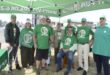 Image of Freedom Front + members campaigning in party colours in Dundee.