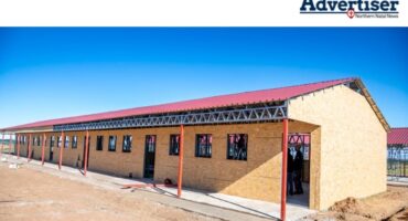 A photo of new classrooms being built at Umzilikazi Secondary School.