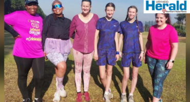 Image of ladies in purple for Women's Month at parkrun.