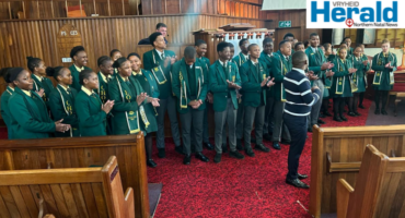 Image of learners who are part of a choir in church.