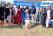 An image of Mthashana TVET College representatives with the various stakeholders that joined forces to be part of a community outreach held in Qalimfundo Creche in Shoba, Vryheid.