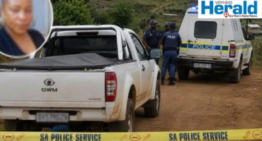 Inset: Thandazile Thwala who was allegedly murdered by her boyfriend on Women's Day. Main photo: An image of the bakkie on which her body was found.