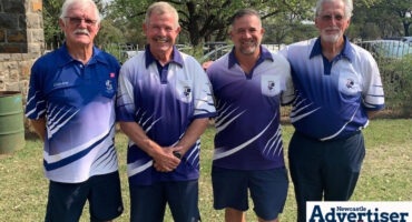 John and Trevor Douthwaite with Bennie van Vuuren and Chris White—runners-up of the KZNCB District Fours competition.