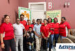 A photograph of a group of people at an Old Age Home.