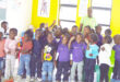Image of children standing together outside their creche.